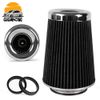3 3.5 4 inch Inlet High Flow Performance Cold Air Intake Air Filter Cone Black