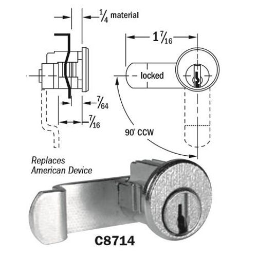American Device Model C8714 Mail Box Lock