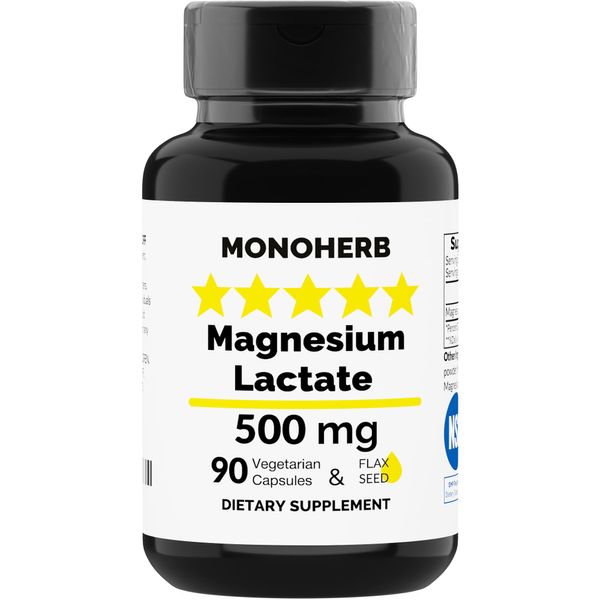 Magnesium Lactate 500 mg - 90 Vegetarian Capsule