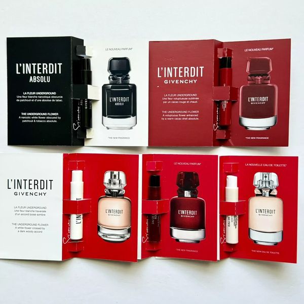 Givenchy L’Interdit Perfume Collection Sample Spray  Vials 5pc Set