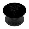 Gray Black Floral Flower Wildflower PopSockets Standard PopGrip