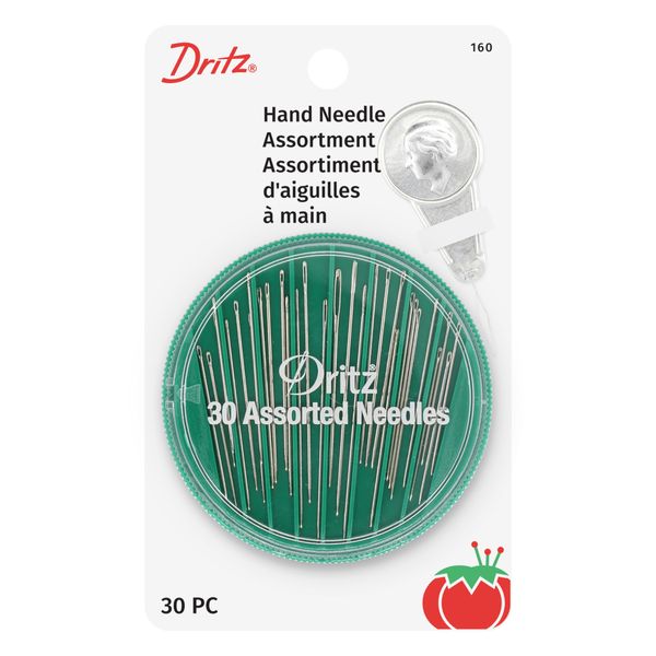 Dritz 160 Hand Needle Compact & Needle Threader, Assorted Sizes & Styles (30-Count)