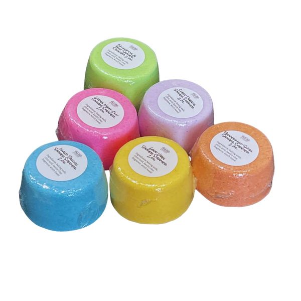 The Sugar Shak Collection Aromatherapy Shower Steamers Bundle of 6 - Handcrafted - Shower Bombs – Vegan - Gifts for Mom, Gifts for Women, Spa Shower, Surprise Gift for Her (Cashmere (Bundle of 6))