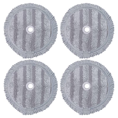 4 Pack Electric Mop Pads Replacement, Spin Mop Pads Replacement Set Compatible with LG Mops, Fiber Mop Pads for Floor Cleaning, 5.7inch