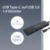 MediaRange USB Type-C auf USB 3.0 Verteiler 1:4, bus-powered, schwarz