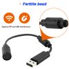 Xiatiaosann Replacement Dongle USB Breakaway Cable for Xbox 360 Wired Controller Breakaway Cable Cord Game Controller Adapter, Black(4 Pack)