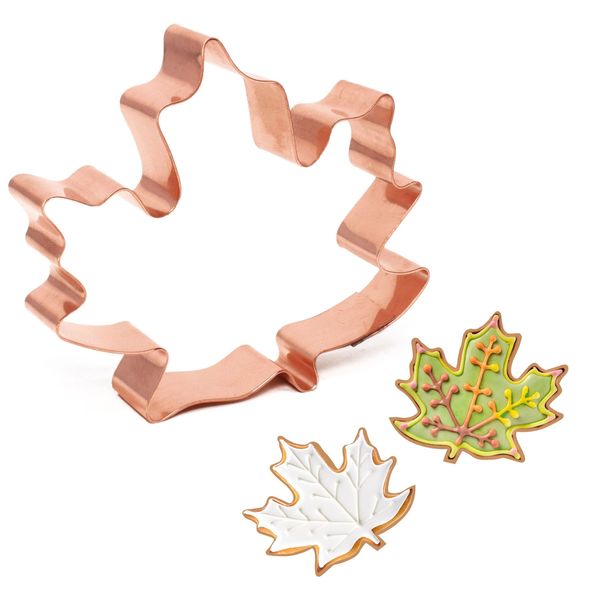 Maple Leaf Cookie Cutter 3.5 x 4 inches - Handcrafted Copper by The Fussy Pup