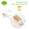 VCE RJ45 Connector Pass Through Cat6 100 Pack, Ethernet RJ45 Plug for Cat6/Cat5/Cat5e UTP Solid & Stranded Network