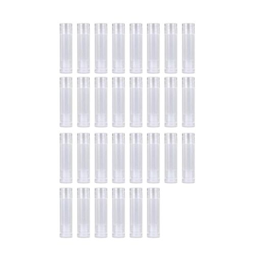 YFFSFDC Lip Balm Tubes Lip Containers Lip Case Rotatable Transparent 30 Pieces Cosmetic Containers Empty Bottles Refill Containers DIY Handmade Lipstick Tube Lipstick Container