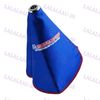 Shift Boot Cover For MT/AT Shift knob w/Blue Racing Fabric Red Stitch For Mazda