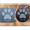 Personalised Slate Coaster - PAW PRINT