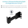 StarTech.com Server Rack Depth Extender - 1U - 4in / 10 cm - TAA Compliant - Recessed Rack Adapter - Rack Mount Adapter Kit - Network Rack Extender (RDA1U)