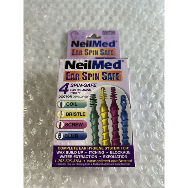 Ear Cleaning Tools by NeilMed 4 Spin-Safe Reusable - Brand New