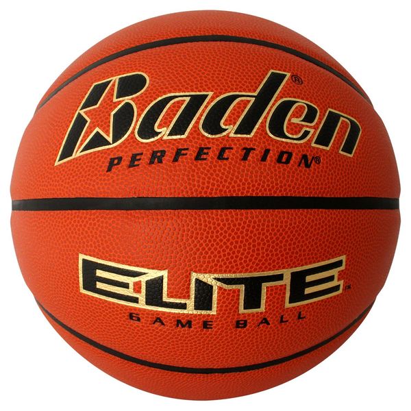 Baden Elite Indoor Game Basketball - Size 7 (29.5"), orange