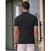 COOFANDY Mens Mock Turtleneck Pullover Sweater Short Sleeve Black Knitted Tops Basic Slim Fit Undershirt Large