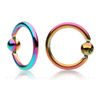 Rainbow Titanium IP Captive Bead Ring (CBR) - 1.2mm x 8mm