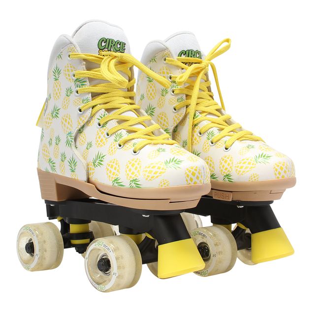 Circle Society Classic Adjustable Children's Roller Skates, 3-7 US Girls, Crushed Pineapple