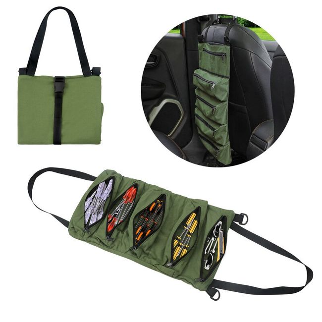 Portable Tool Roll Bag Pouch Wrench Screwdriver Pliers Roll Bag Case Canvas  Roll Tool Bag Organizer Tools Storage