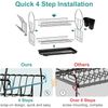 HBN Dish Drying Rack - 2 Tier Dish Racks for Kitchen Counter with Drainboard