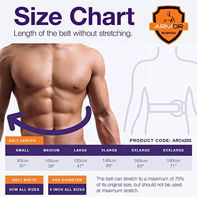  Armor Adult Flexible Umbilical Hernia Support Belt for