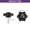 sourcing map 5Pcs Star Knobs, M6x16mm Plastic Hex Shaped Clamping Handle Screw Knobs, Hand Tightening Star Screw Knob for Machinery Umbrella Base Replacement
