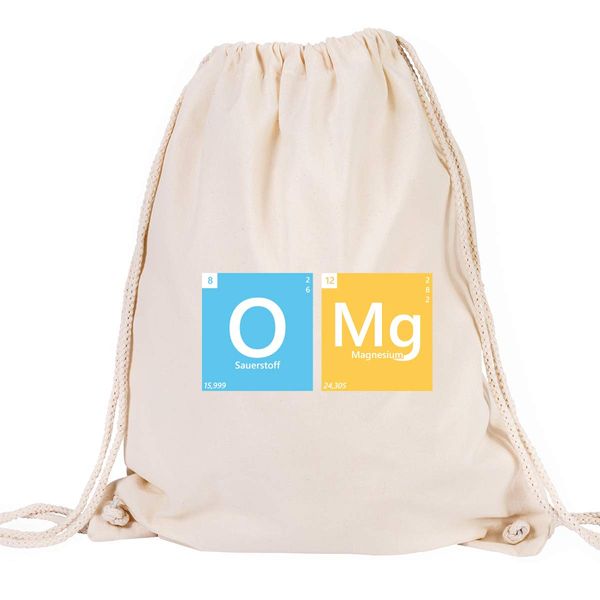 JUNIWORDS Turnbeutel - Wähle eine Farbe - OMG - Farbe: Natur