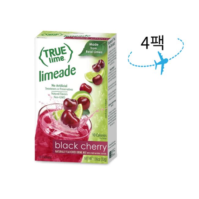 [Overseas]True Citrus True Limeade Black Cherry 10pcs 30g 4packs, 31.3ml