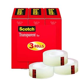 Scotch Transparent Tape, 3/4 in x 1000 in, 12 Boxes/Pack (600K12)