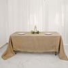 60x102-Inch Natural Rectangular Faux Burlap Tablecloth Wedding Party Decorations