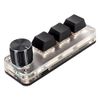 USB Mini Keypad, Customized Knobs Red Switch Macro Keyboard, Ergonomic Plug and Play for Desktop PC, Improve Work Efficiency (3 Keys 1 Knob)