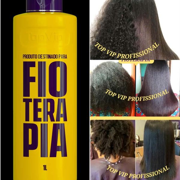 Top Vip Cosmetic - 2 UNITS Fioterapia Brazilian Keratin Treatment 2X1000ml | Progressive Brush | Straightening Smoothing System | Thermal Sealing | Free Gifts