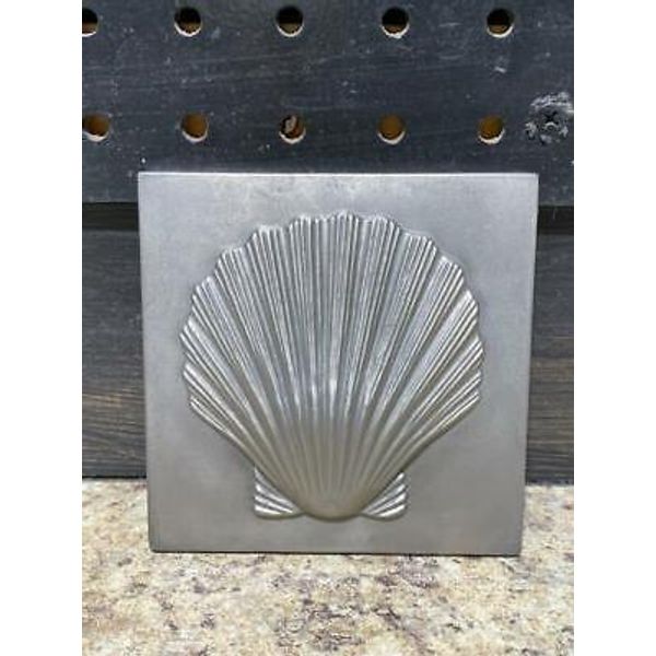 Square Tile With Sea Shell Metal Wall Tile