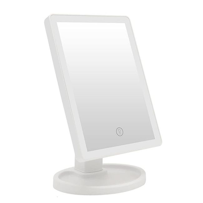 e-smile Actress Mirror Tabletop Mirror with LED Light Brightness Adjustment 3 Colors