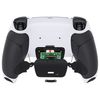 eXtremeRate Black Rubberized Grip Programable RISE 2.0 Remap Kit for ps5 Controller BDM-010 BDM-020, Upgrade Board & White Redesigned Back Shell & Black Back Buttons - NO Controller