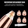 4 Pack Flavless Replacement Head, Facial Hair Removal Tool for Women Smooth Finishing, With Cleaning Brush(Rose Gold)