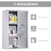 Wall Medicine Cabinet with Lock, Lockable Wall Cabinet, Silver
