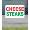 Cheese Steaks 2x3 Red White Green Banner Sign