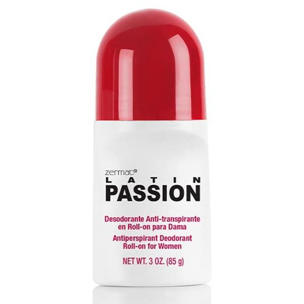Zermat Latin Passion, Roll-On Deodorant for Women, 24 h Antiperspirant, Warm and Fruity Scent 3 Oz.