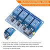sourcing map 2 Pcs DC 5V 4 Channel Relay Module Low Level Trigger for Electronics Industrial Home Automation
