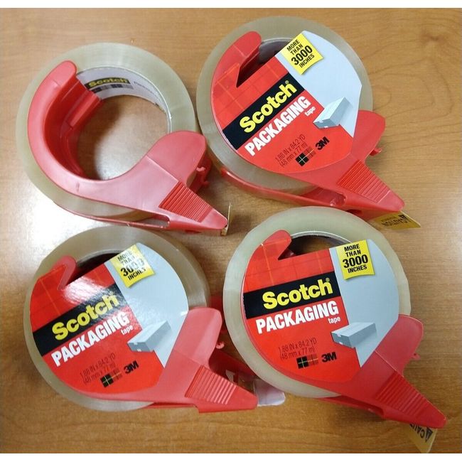 4 Pack: Scotch Shipping Packaging Tape, 1.88"x 84.2 yd  - 1D