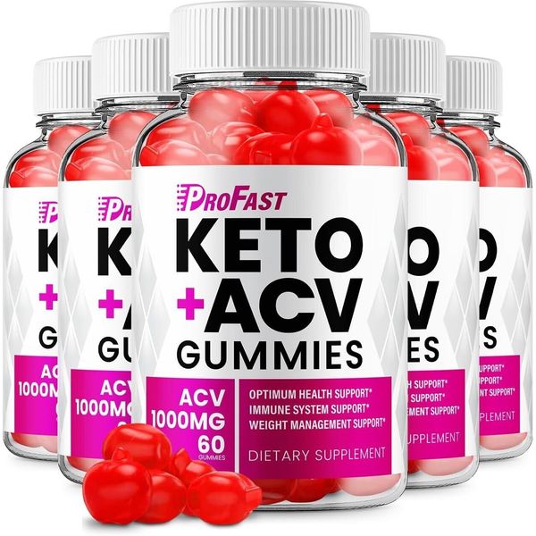 (5 Pack) Pro Fast Keto ACV Gummies Keto ProFast ACV Advanced Formula ...