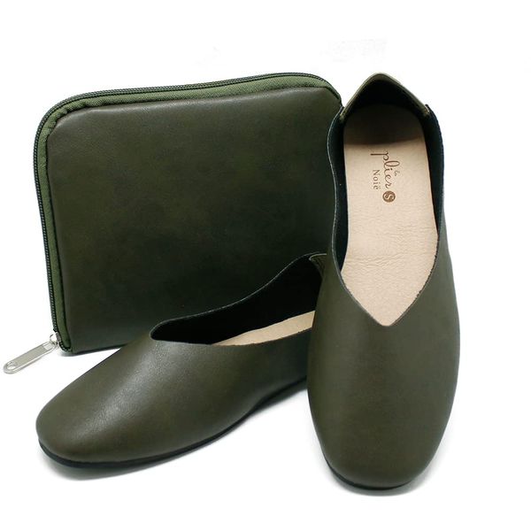 [§PD∞PALAS & DECORELUONNOS] Les Prie Neue Portable Slip-Ons, L Size, green (olive green)