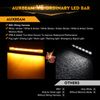 AUXBEAM 30" LED Work Light Bar White & Amber Strobe Flash Lamp + Wiring Harness