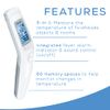 Beurer 3-in-1 Forehead Non-Contact, Body, Surface, Room Temperature, High Accuracy, Large Blue Backlit LCD Display Thermometer, 60 Memory Spaces, FT90 White, 32 Count (Pack of 1)