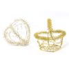 Mini Favour Wire Baskets in Gold or Silver[Gold,Heart,Single]