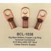 5 Big Bare Battery COPPER Lug Ring Terminal Connector #1/0 Wire Gauge 3/8" Std
