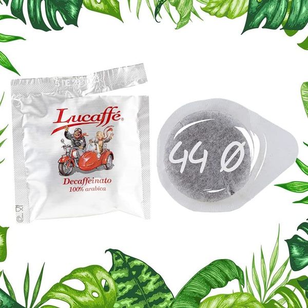 Lucaffe' 100% Arabica Decaf 50 ESE Espresso pods in Bulk Packaging (Pack of 1)