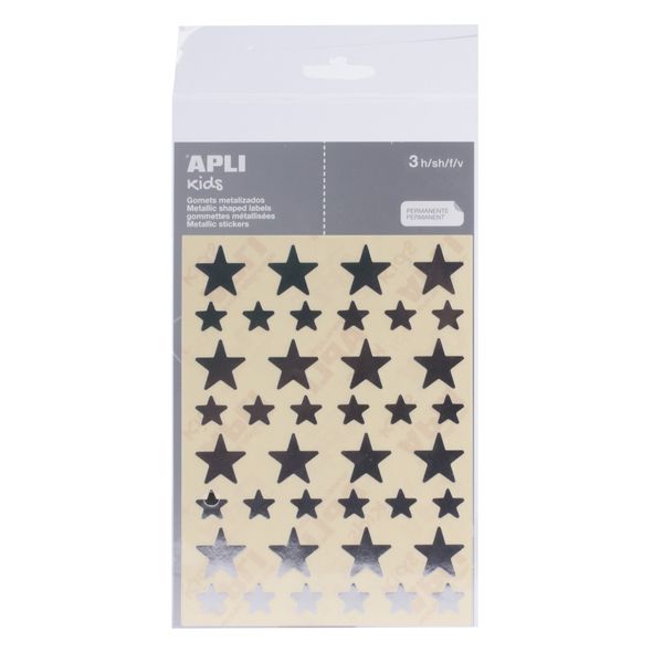 APLI Stickers Star Silver Bag with 3 Blades