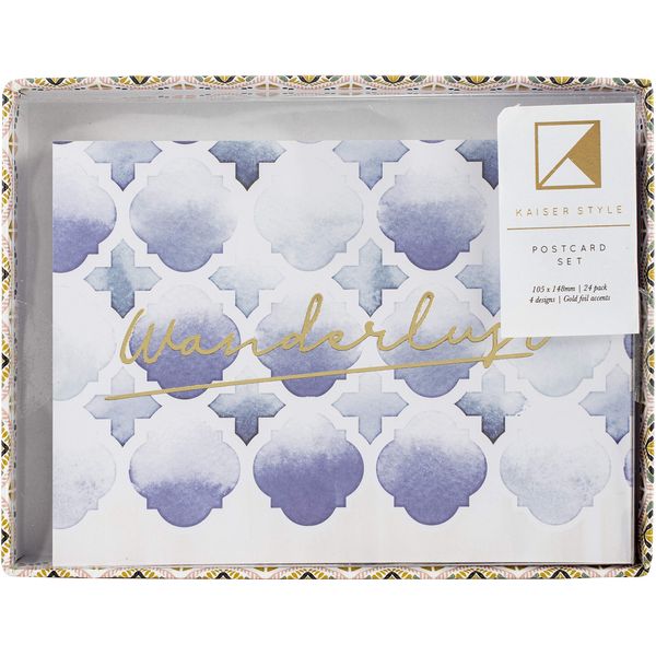 KAISERCRAFT PTY LTD (3PL) KS1181 Postkarten-Set 24/PKG, Wanderlust 4 Designs/6 Stück, Einheitsgröße