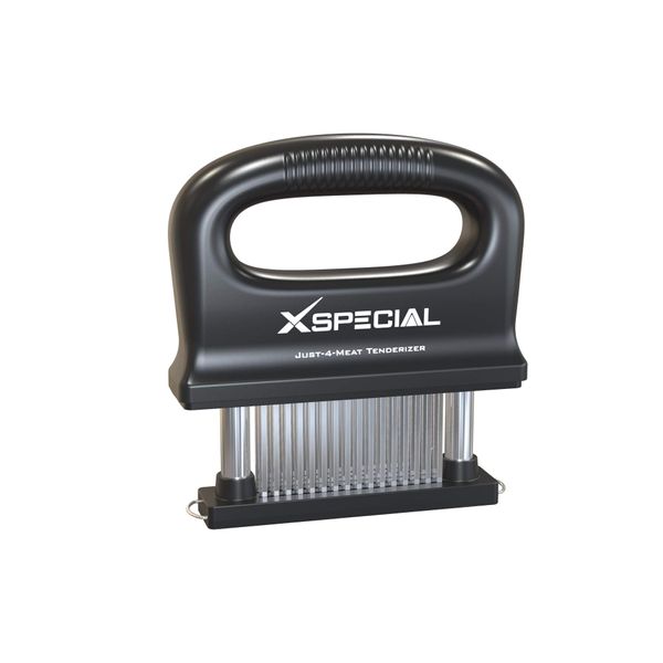 Deluxe Meat Tenderizer Tool 48 Blade Stainless Steel, Handle & Detachable Bottom Design Makes The Toughest Steak Tender